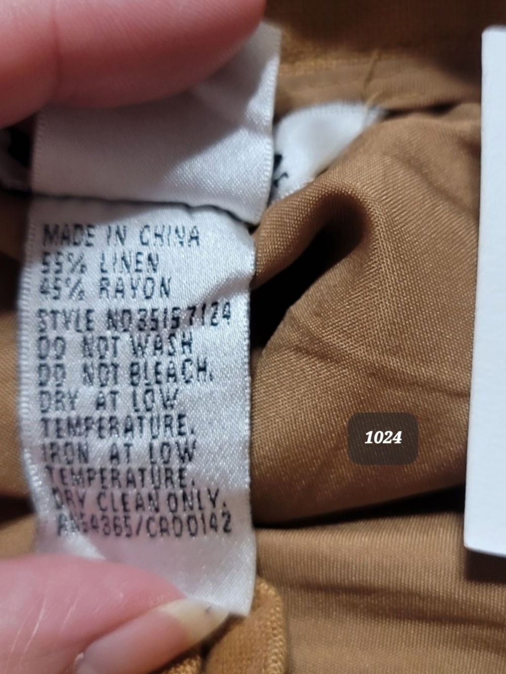 NYGARD - Sz. 10 Tan Linen Rayon Dress Pants - Picture 6 of 10